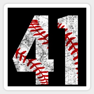 Vintage #41 Baseball Laces Baseball Mom Jersey Love Baseball Sticker